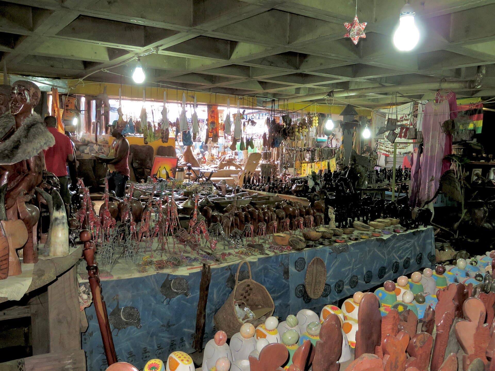 Traders at a market in Zimbabwe